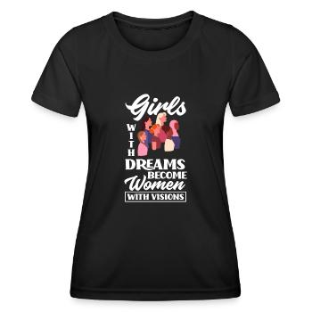 Feminismus Feministin - Frauen Funktions-T-Shirt - Schwarz - Vorne - AI Model Female 172 light (172cm)
