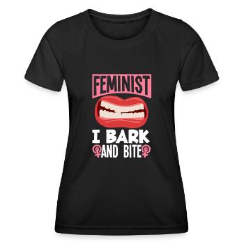 Feminismus Feministin - Frauen Funktions-T-Shirt - Schwarz - Vorne - AI Model Female 172 light (172cm)