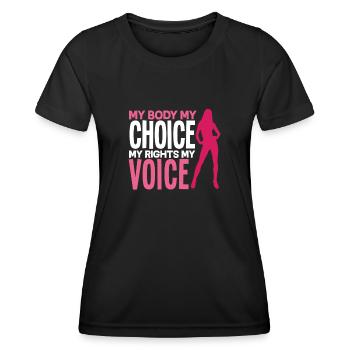 Feminismus Feministin - Frauen Funktions-T-Shirt - Schwarz - Vorne - AI Model Female 172 light (172cm)