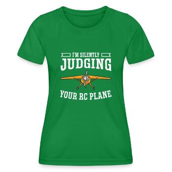 Modèle d’avion télécommandé - T-shirt sport Femme - vert - Devant - AI Model Female 172 dark (172cm)