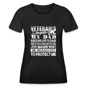 Veteran Veteran's Daughter - Women's Functional T-Shirt - black - Front - AI Model Female 172 light (172cm)