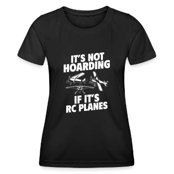 Modèle d’avion télécommandé - T-shirt sport Femme - noir - Devant - AI Model Female 172 light (172cm)
