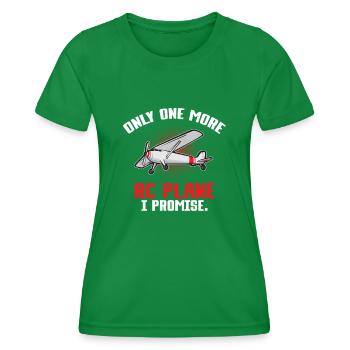 Modèle d’avion télécommandé - T-shirt sport Femme - vert - Devant - AI Model Female 172 dark (172cm)