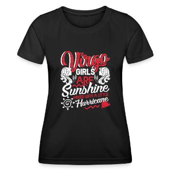 Virgo Virgo Girls Are Sunshine - Women's Functional T-Shirt - black - Front - AI Model Female 172 light (172cm)