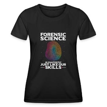 Forensische Kriminologie und Tatort-Ermittler - Frauen Funktions-T-Shirt - Schwarz - Vorne - AI Model Female 172 light (172cm)