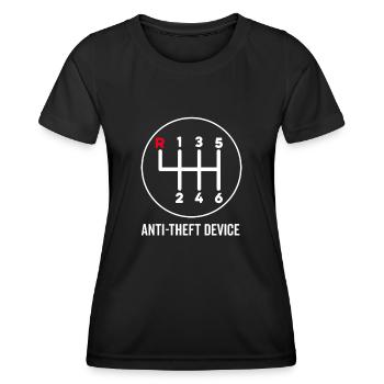 Anti Theft Device Manual Shift Speed Stick Shift - Women's Functional T-Shirt - black - Front - AI Model Female 172 light (172cm)