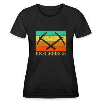 Erzgebirge Sachsen - Frauen Funktions-T-Shirt - Schwarz - Vorne - AI Model Female 172 light (172cm)