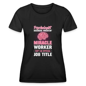 Psychologist Official Job Title Psychology Psych - Women's Functional T-Shirt - black - Front - AI Model Female 172 light (172cm)