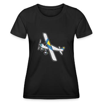 Modèle d’avion télécommandé - T-shirt sport Femme - noir - Devant - AI Model Female 172 light (172cm)