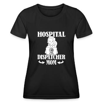 Centre d’opérations du centre de contrôle des appels d’urgence - T-shirt sport Femme - noir - Devant - AI Model Female 172 light (172cm)