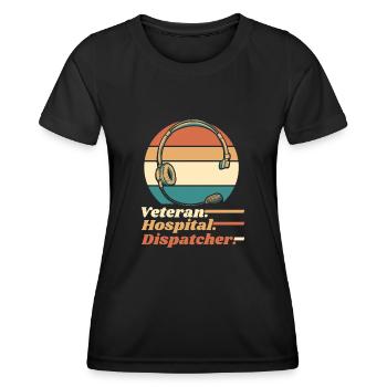 Notruf Leitstelle Einsatzzentrale - Frauen Funktions-T-Shirt - Schwarz - Vorne - AI Model Female 172 light (172cm)