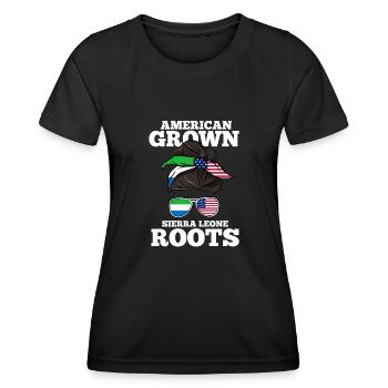 Sierra Leone - Frauen Funktions-T-Shirt - Schwarz - Vorne - AI Model Female 172 light (172cm)