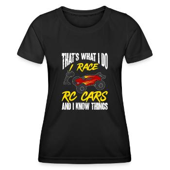 RC Car Ferngesteuertes Auto - Frauen Funktions-T-Shirt - Schwarz - Vorne - AI Model Female 172 light (172cm)