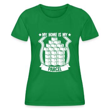 Paketzusteller Paket Haus Paketbote - Frauen Funktions-T-Shirt - Kelly Green - Vorne - AI Model Female 172 dark (172cm)