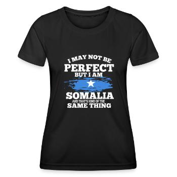 Somalie - T-shirt sport Femme - noir - Devant - AI Model Female 172 light (172cm)