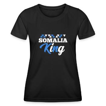 Somalie - T-shirt sport Femme - noir - Devant - AI Model Female 172 light (172cm)