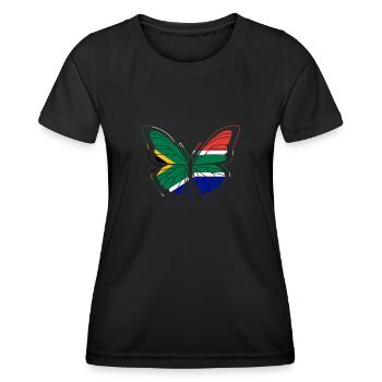 Afrique du Sud - T-shirt sport Femme - noir - Devant - AI Model Female 172 light (172cm)