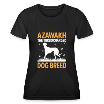 Azawakh Hundebesitzer Arabischer Windhund Tuareg Sloughi - Frauen Funktions-T-Shirt - Schwarz - Vorne - AI Model Female 172 light (172cm)