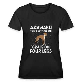 Azawakh Hundebesitzer Arabischer Windhund Tuareg Sloughi - Frauen Funktions-T-Shirt - Schwarz - Vorne - AI Model Female 172 light (172cm)