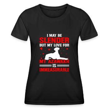 Azawakh Hundebesitzer Arabischer Windhund Tuareg Sloughi - Frauen Funktions-T-Shirt - Schwarz - Vorne - AI Model Female 172 light (172cm)