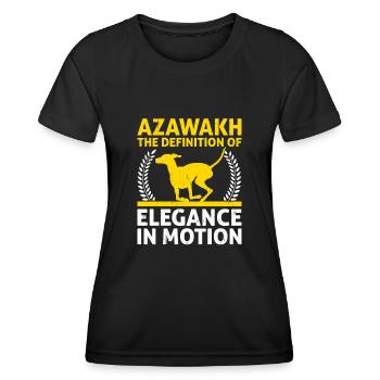Azawakh Hundebesitzer Arabischer Windhund Tuareg Sloughi - Frauen Funktions-T-Shirt - Schwarz - Vorne - AI Model Female 172 light (172cm)