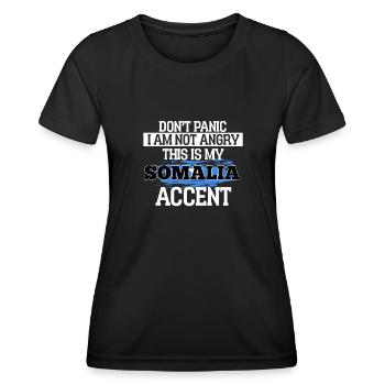 Somalie - T-shirt sport Femme - noir - Devant - AI Model Female 172 light (172cm)