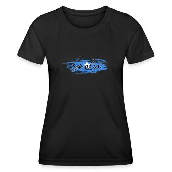 Somalie - T-shirt sport Femme - noir - Devant - AI Model Female 172 light (172cm)