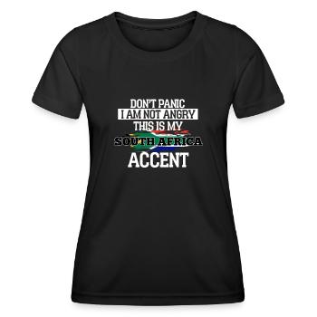 Afrique du Sud - T-shirt sport Femme - noir - Devant - AI Model Female 172 light (172cm)