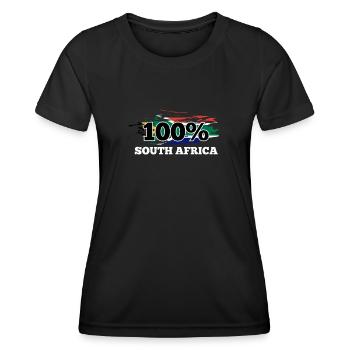 Afrique du Sud - T-shirt sport Femme - noir - Devant - AI Model Female 172 light (172cm)