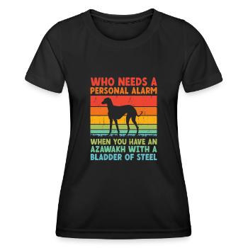 Azawakh Hundebesitzer Arabischer Windhund Tuareg Sloughi - Frauen Funktions-T-Shirt - Schwarz - Vorne - AI Model Female 172 light (172cm)