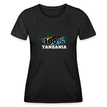 Tanzanie - T-shirt sport Femme - noir - Devant - AI Model Female 172 light (172cm)