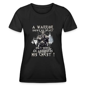 Wikinger Krieger Shirt Wahallas Krieger - Frauen Funktions-T-Shirt - Schwarz - Vorne - AI Model Female 172 light (172cm)