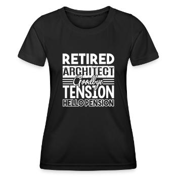 Architect Retired Architect - Women's Functional T-Shirt - black - Front - AI Model Female 172 light (172cm)