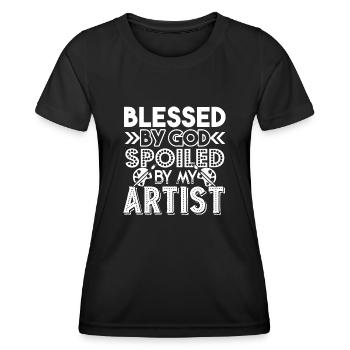 Artist Spoiled By My Artist - Women's Functional T-Shirt - black - Front - AI Model Female 172 light (172cm)