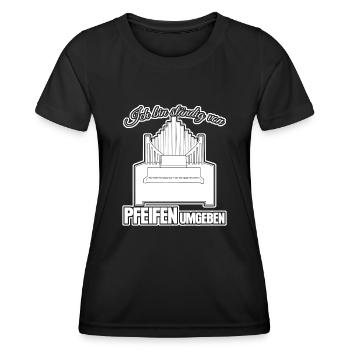 Orgelspieler Organist Orgel Pfeifen - Frauen Funktions-T-Shirt - Schwarz - Vorne - AI Model Female 172 light (172cm)