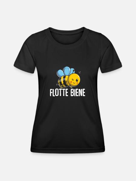 Flotte Biene - Frauen Funktions-T-Shirt - Schwarz