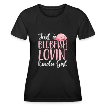 Blob fish - Women's Functional T-Shirt - black - Front - AI Model Female 172 light (172cm)