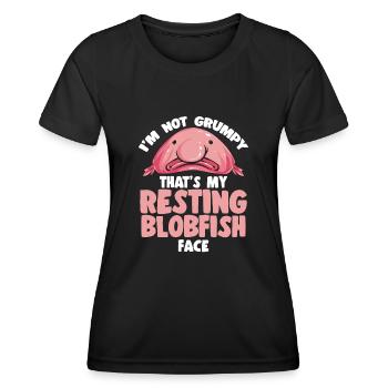 Blob fish - Women's Functional T-Shirt - black - Front - AI Model Female 172 light (172cm)