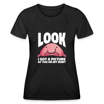 Blob fish - Women's Functional T-Shirt - black - Front - AI Model Female 172 light (172cm)