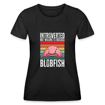 Blob fish - Women's Functional T-Shirt - black - Front - AI Model Female 172 light (172cm)