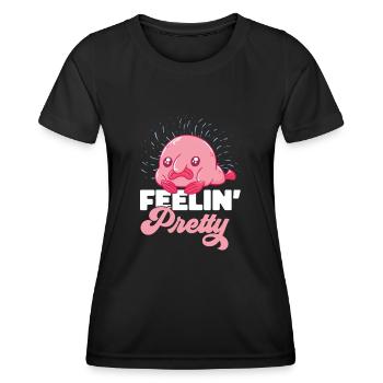 Blob fish - Women's Functional T-Shirt - black - Front - AI Model Female 172 light (172cm)