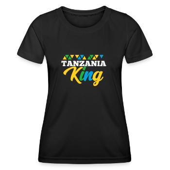 Tanzanie - T-shirt sport Femme - noir - Devant - AI Model Female 172 light (172cm)