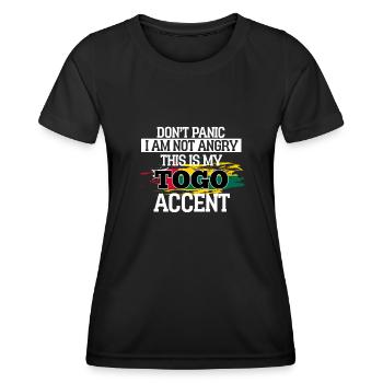 Togo - T-shirt sport Femme - noir - Devant - AI Model Female 172 light (172cm)