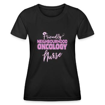 Krankenschwester Freundlich - Frauen Funktions-T-Shirt - Schwarz - Vorne - AI Model Female 172 light (172cm)