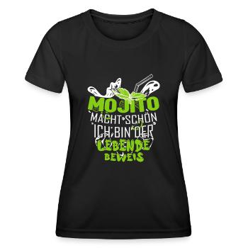 Mojito macht schön ich bin der lebende Beweis - Frauen Funktions-T-Shirt - Schwarz - Vorne - AI Model Female 172 light (172cm)