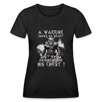 Mythologie nordique, Vikings, guerriers, culte guerrier - T-shirt sport Femme - noir - Devant - AI Model Female 172 light (172cm)