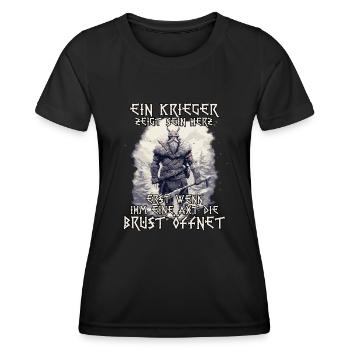 Ragnar Legendärer Krieger Wikinger Nordisch - Frauen Funktions-T-Shirt - Schwarz - Vorne - AI Model Female 172 light (172cm)