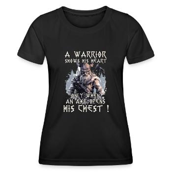 Wolf Odins Symbol der Stärke Wikinger Krieger - Frauen Funktions-T-Shirt - Schwarz - Vorne - AI Model Female 172 light (172cm)