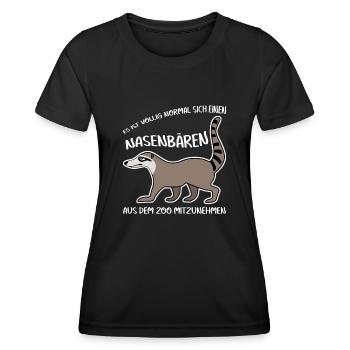 Nasenbär Coati Nasenbären - Frauen Funktions-T-Shirt - Schwarz - Vorne - AI Model Female 172 light (172cm)