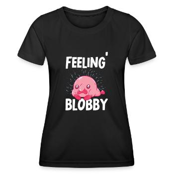 Blob fish - Women's Functional T-Shirt - black - Front - AI Model Female 172 light (172cm)